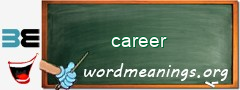 WordMeaning blackboard for career